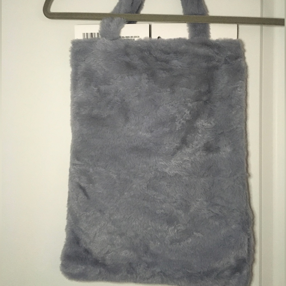 Halloween Two Plush Bags w/handles Black Kitty & Grey Poison 12โ x 15โ So Soft - Picture 6 of 7